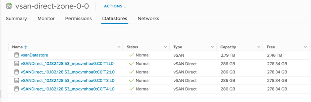 قابلیت های پیکربندی مستقیم  vSAN